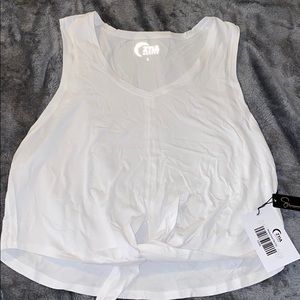 Zyia white front tie tshirt